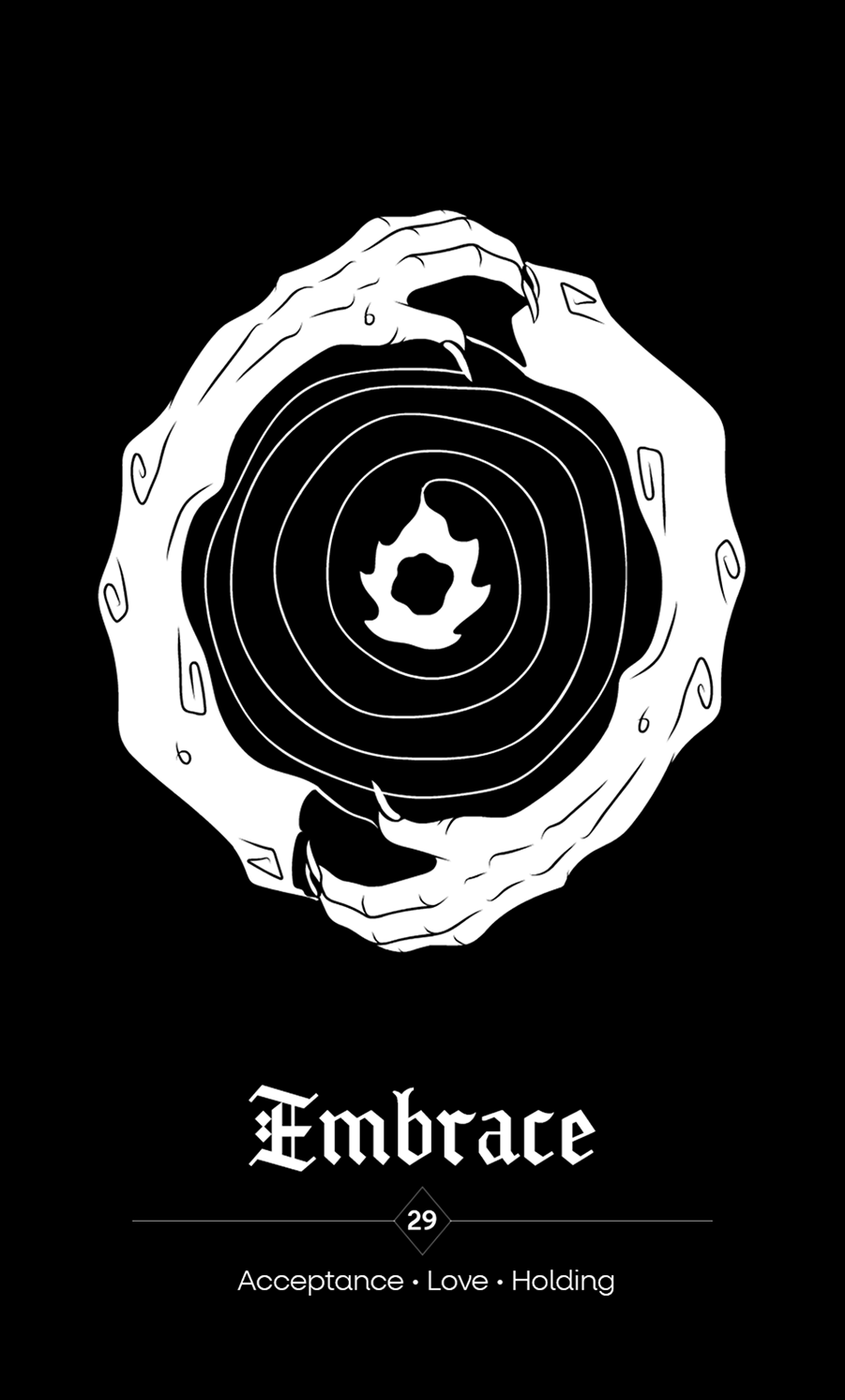 Embrace The Shadows Black Mug – Oracle Deck Design