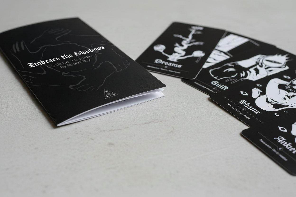 Embrace The Shadows Physical Guidebook – Oracle Deck Companion